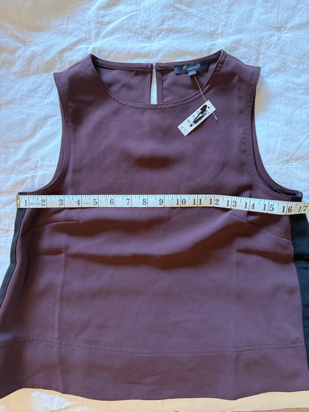 NWT Madewell Shell Tank top Size X-Small in Chocolate Raisin - NY861 - Picture 11 of 14